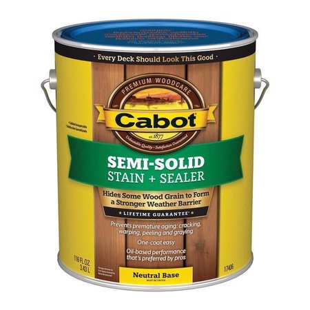 CABOT Semi-Solid Tintable Neutral Base Deck and Siding Stain 1 gal 140.0017406.007